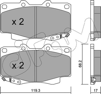 Cifam 822-129-1 - Тормозные колодки, дисковые, комплект www.autospares.lv