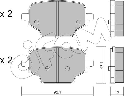 Cifam 822-1245-0 - Bremžu uzliku kompl., Disku bremzes www.autospares.lv