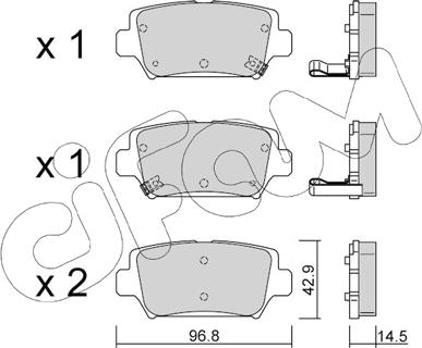 Cifam 822-1240-0 - Bremžu uzliku kompl., Disku bremzes www.autospares.lv