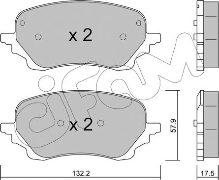 Cifam 822-1247-0 - Bremžu uzliku kompl., Disku bremzes www.autospares.lv