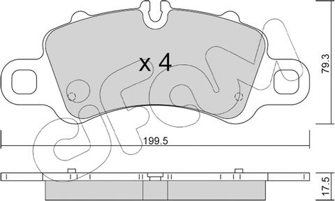 Cifam 822-1254-0 - Bremžu uzliku kompl., Disku bremzes www.autospares.lv