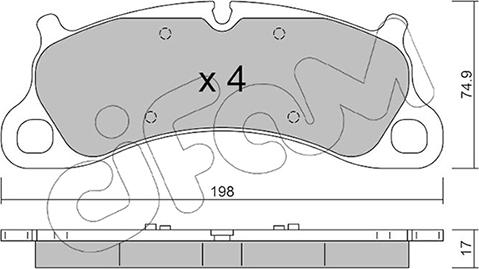 Cifam 822-1255-0 - Bremžu uzliku kompl., Disku bremzes www.autospares.lv