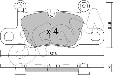 Cifam 822-1258-1 - Bremžu uzliku kompl., Disku bremzes www.autospares.lv