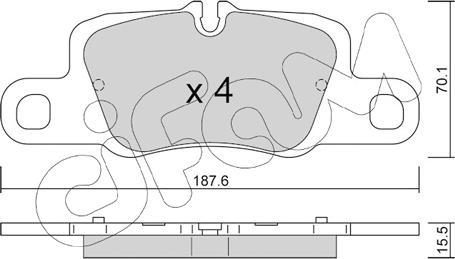 Cifam 822-1257-0 - Bremžu uzliku kompl., Disku bremzes www.autospares.lv