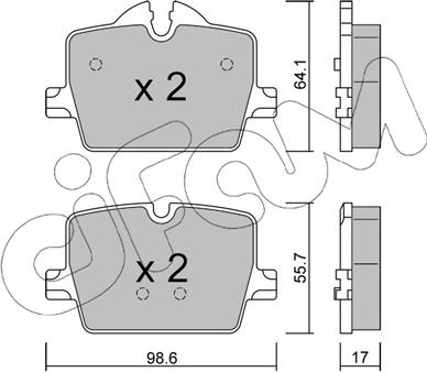 Cifam 822-1265-0 - Bremžu uzliku kompl., Disku bremzes www.autospares.lv