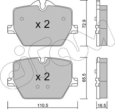 Cifam 822-1266-0 - Bremžu uzliku kompl., Disku bremzes www.autospares.lv