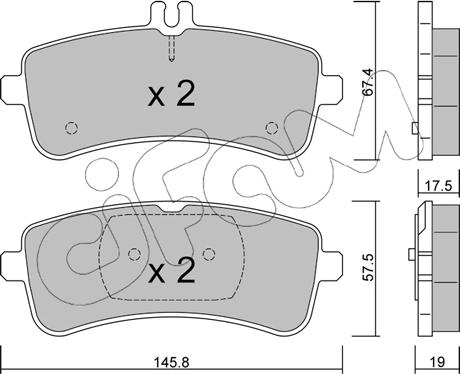 Cifam 822-1200-0 - Bremžu uzliku kompl., Disku bremzes autospares.lv