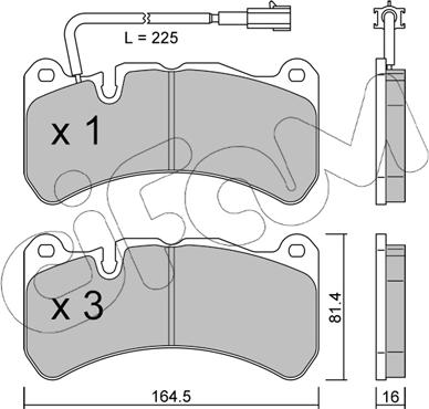 Cifam 822-1201-0 - Bremžu uzliku kompl., Disku bremzes www.autospares.lv