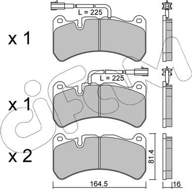 Cifam 822-1201-2 - Bremžu uzliku kompl., Disku bremzes www.autospares.lv