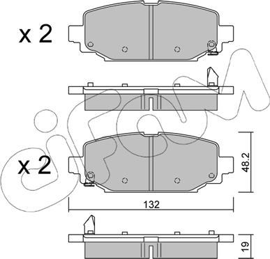 Cifam 822-1210-0 - Bremžu uzliku kompl., Disku bremzes www.autospares.lv