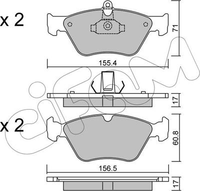 Cifam 822-128-0 - Bremžu uzliku kompl., Disku bremzes www.autospares.lv