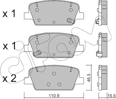 Cifam 822-1283-0 - Bremžu uzliku kompl., Disku bremzes www.autospares.lv