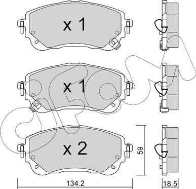 Cifam 822-1234-0 - Bremžu uzliku kompl., Disku bremzes autospares.lv