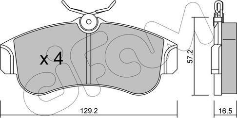 Cifam 822-123-0 - Bremžu uzliku kompl., Disku bremzes www.autospares.lv