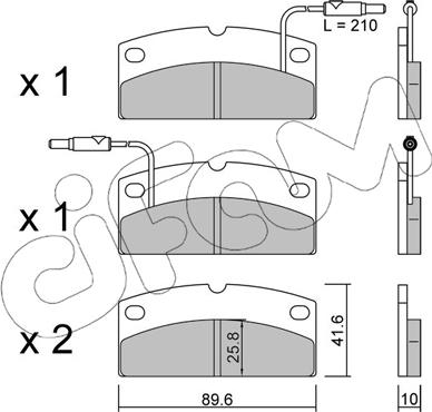 Cifam 822-1231-0 - Bremžu uzliku kompl., Disku bremzes www.autospares.lv