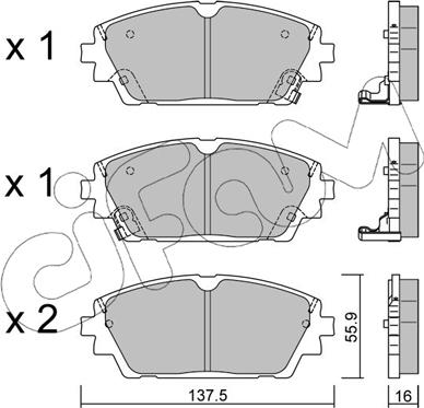 Cifam 822-1237-0 - Bremžu uzliku kompl., Disku bremzes www.autospares.lv