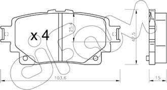 Cifam 822-1229-0 - Bremžu uzliku kompl., Disku bremzes www.autospares.lv