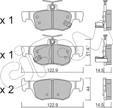 Cifam 822-1226-0 - Тормозные колодки, дисковые, комплект www.autospares.lv