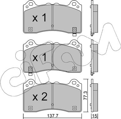 Cifam 822-1220-0 - Тормозные колодки, дисковые, комплект www.autospares.lv