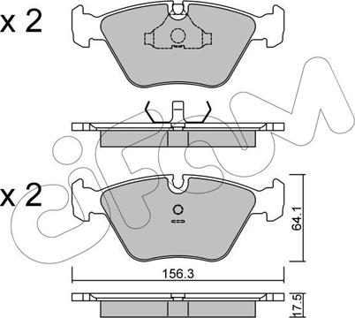 Cifam 822-122-1 - Bremžu uzliku kompl., Disku bremzes www.autospares.lv