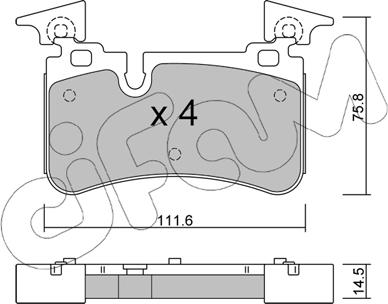 Cifam 822-1223-0 - Bremžu uzliku kompl., Disku bremzes www.autospares.lv