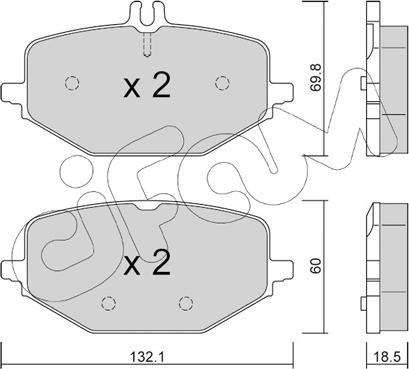 Cifam 822-1274-0 - Bremžu uzliku kompl., Disku bremzes www.autospares.lv