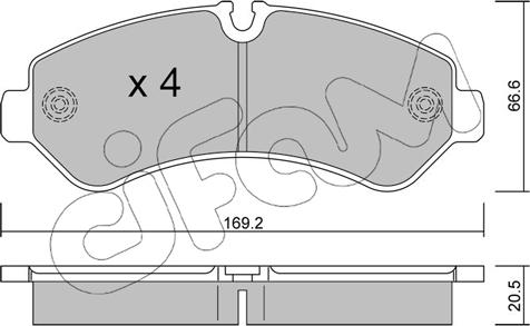 Cifam 822-1276-0 - Bremžu uzliku kompl., Disku bremzes www.autospares.lv