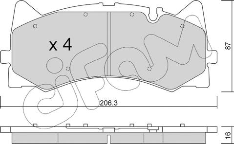 Cifam 822-1271-0 - Bremžu uzliku kompl., Disku bremzes autospares.lv