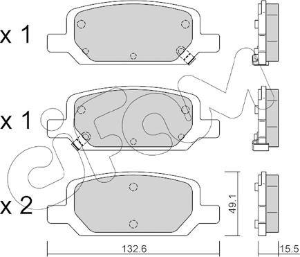 Cifam 822-1278-0 - Bremžu uzliku kompl., Disku bremzes www.autospares.lv