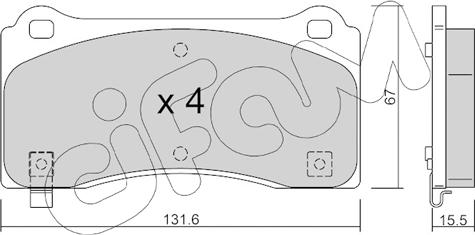 Cifam 822-1277-0 - Bremžu uzliku kompl., Disku bremzes www.autospares.lv