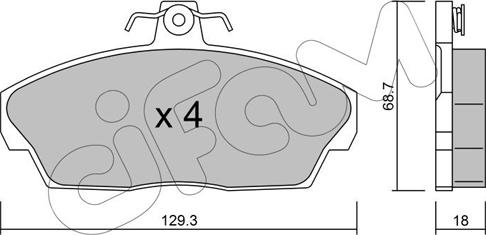 Cifam 822-174-1 - Тормозные колодки, дисковые, комплект www.autospares.lv