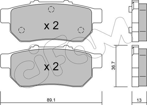 Cifam 822-176-0 - Тормозные колодки, дисковые, комплект www.autospares.lv