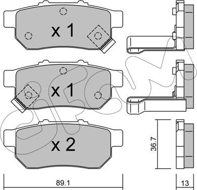 Cifam 822-176-1 - Bremžu uzliku kompl., Disku bremzes www.autospares.lv