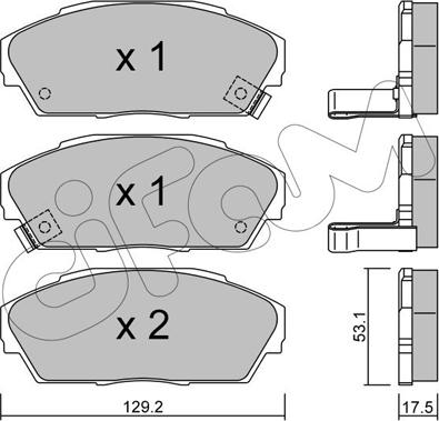 Cifam 822-171-0 - Brake Pad Set, disc brake www.autospares.lv