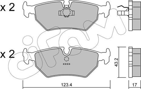 Cifam 822-178-0 - Тормозные колодки, дисковые, комплект www.autospares.lv