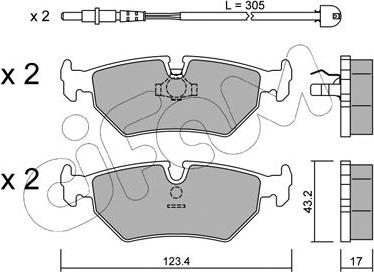 Cifam 822-178-1K - Bremžu uzliku kompl., Disku bremzes autospares.lv