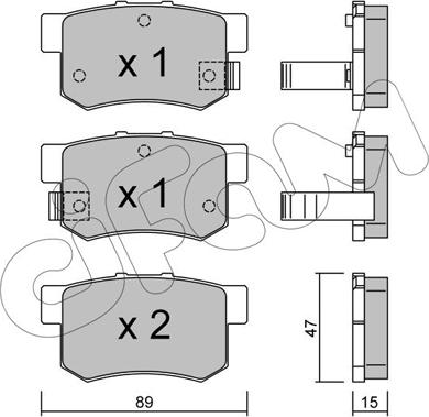 Cifam 822-173-0 - Brake Pad Set, disc brake www.autospares.lv