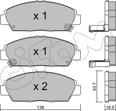 Cifam 822-172-0 - Brake Pad Set, disc brake www.autospares.lv