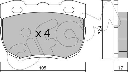 Cifam 822-177-1 - Bremžu uzliku kompl., Disku bremzes autospares.lv