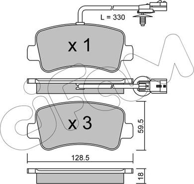 Cifam 822-899-0 - Bremžu uzliku kompl., Disku bremzes autospares.lv