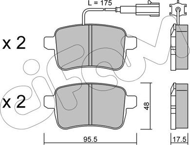 Cifam 822-895-0 - Bremžu uzliku kompl., Disku bremzes www.autospares.lv