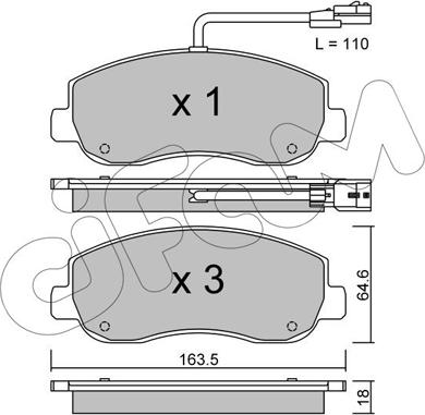 Cifam 822-898-0 - Bremžu uzliku kompl., Disku bremzes www.autospares.lv