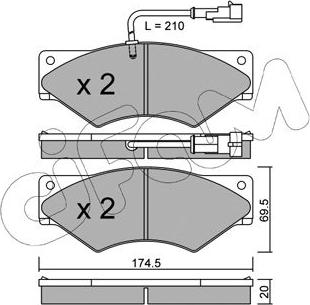 Cifam 822-849-1 - Bremžu uzliku kompl., Disku bremzes www.autospares.lv