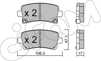 Cifam 822-844-0 - Bremžu uzliku kompl., Disku bremzes www.autospares.lv