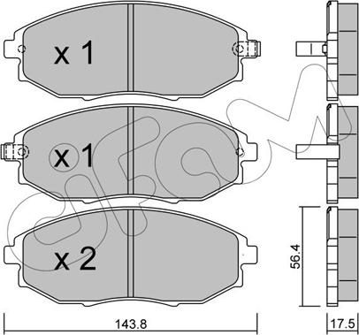 Cifam 822-845-0 - Bremžu uzliku kompl., Disku bremzes www.autospares.lv