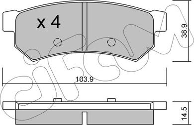 Cifam 822-846-0 - Bremžu uzliku kompl., Disku bremzes www.autospares.lv