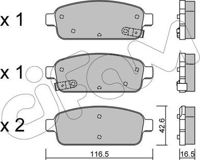 Cifam 822-840-0 - Brake Pad Set, disc brake www.autospares.lv