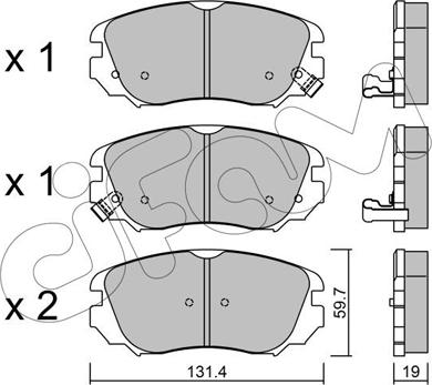 Cifam 822-841-0 - Bremžu uzliku kompl., Disku bremzes www.autospares.lv