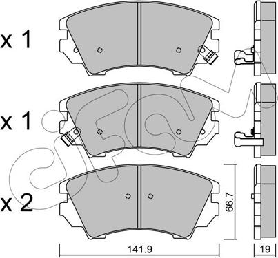 Cifam 822-842-0 - Bremžu uzliku kompl., Disku bremzes www.autospares.lv