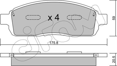 Cifam 822-859-0 - Bremžu uzliku kompl., Disku bremzes www.autospares.lv